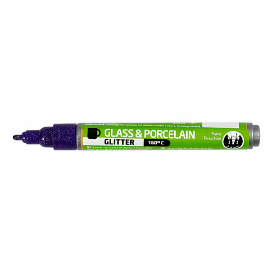 Glas- en Porseleinstift Glitter Semi-Dekkend - Violet