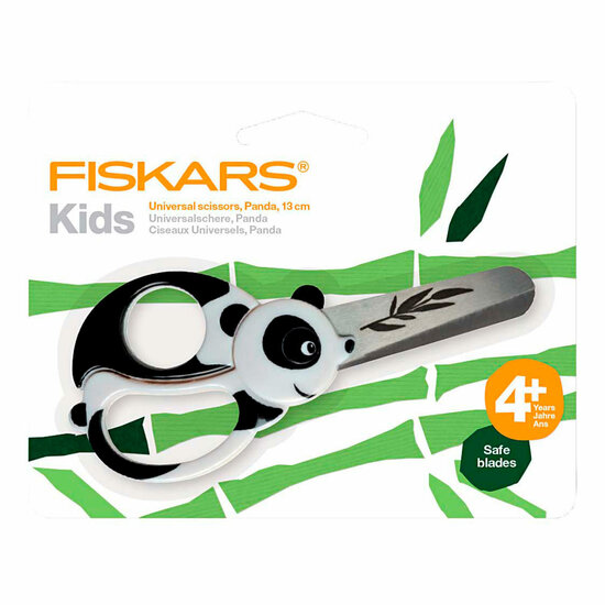 Fiskars Kinderschaar met Dierenmotief Panda - 13cm