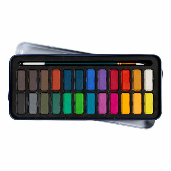 Aquarelset Diverse Kleuren - 24 Kleuren