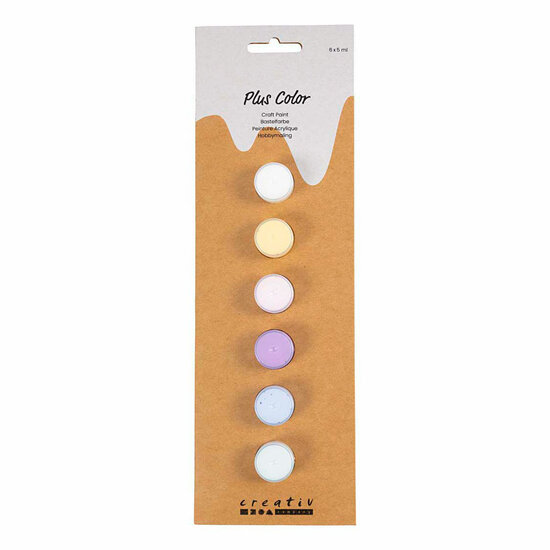 Plus Color Acrylverf Pastelkleuren - 6x5ml.