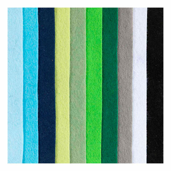 Hobbyvilt A4 Dikte 2mm Blauw en Groen Harmonie - 10st.