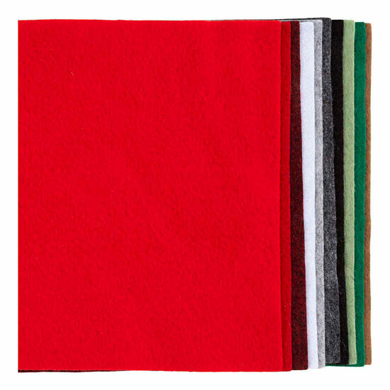 Hobbyvilt A4 Dikte 2mm Kerst Kleuren - 10st.