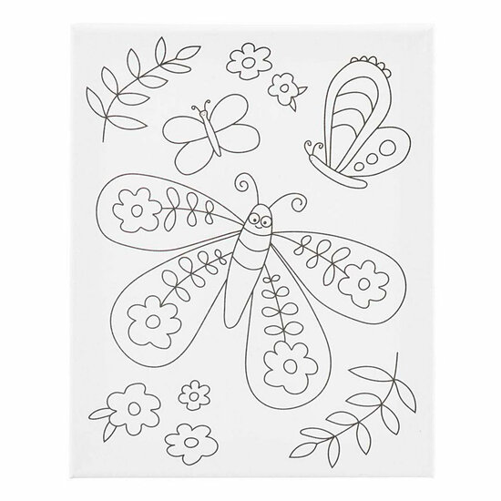 Schildercanvas met Print Grote Vlinder - 24x30cm