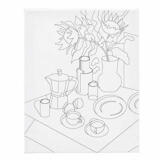 Schildercanvas met Print Onbijttafel - 24x30cm