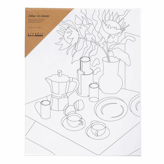 Schildercanvas met Print Onbijttafel - 24x30cm