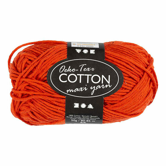 Katoengaren Afm 8/8 L: 80-85 M Rood - 50gr.