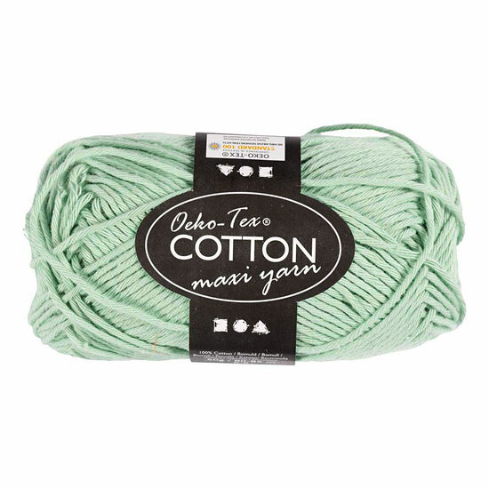 Katoengaren Afm 8/8 L: 80-85 M Mint Groen - 50gr.