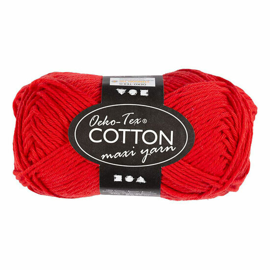 Katoengaren Afm 8/8 L: 80-85 M Donkerrood - 50gr.