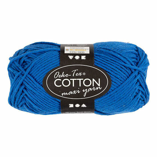 Katoengaren Afm 8/8 L: 80-85 M Kobalt Blauw - 50gr.