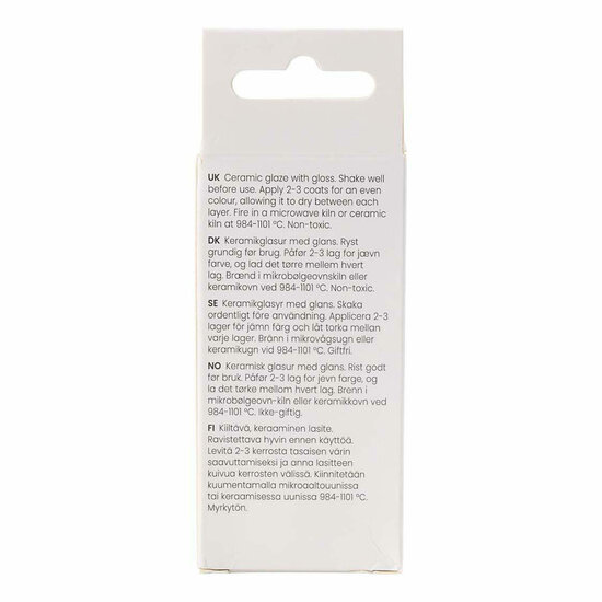 Keramiek Glazuur 984-1101 C Dekkend Wit - 60ml