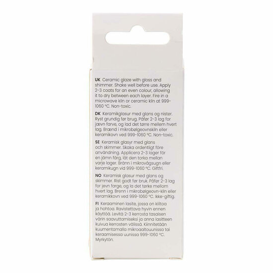 Gespikkeld Keramiek Glazuur 999-1060 C Dekkend Sneeuwwit - 60ml