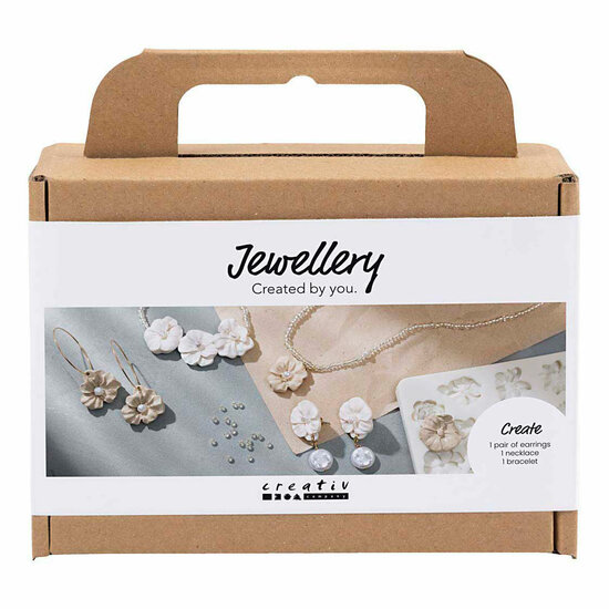 Mini Hobbyset Sieraden Oorbellen Armband en Halsketting Bloemontwerp