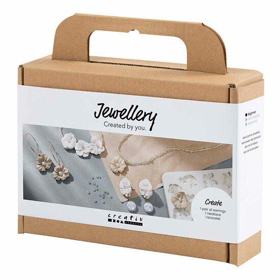 Mini Hobbyset Sieraden Oorbellen Armband en Halsketting Bloemontwerp