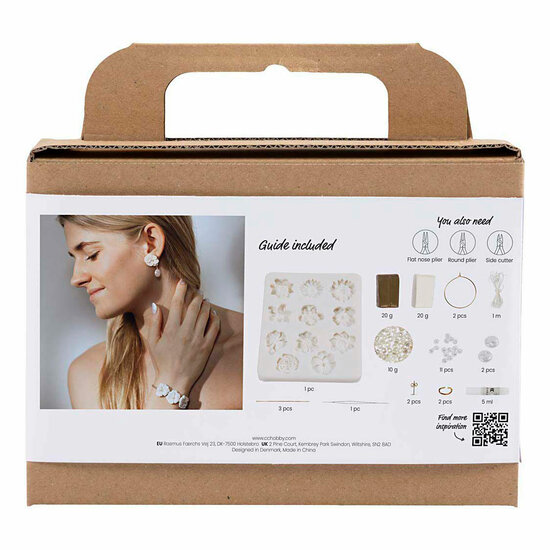 Mini Hobbyset Sieraden Oorbellen Armband en Halsketting Bloemontwerp