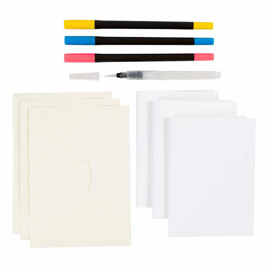 Mini Hobbyset Aquarel Kaarten en Enveloppen