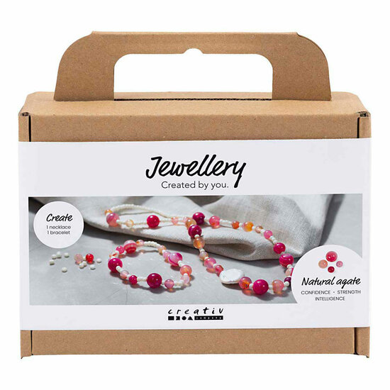 Mini Hobbyset Sieraden Halsketting en Armband Roze