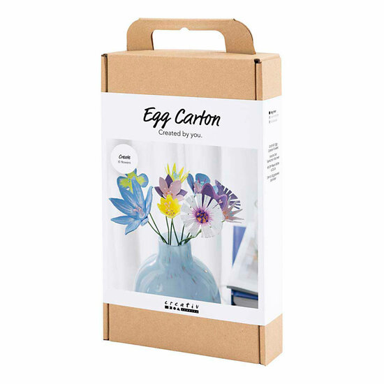 Hobbyset Bloemen van Eierdozen Pastelkleuren