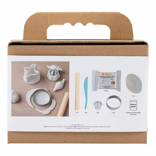 Mini Hobbyset Boetseren Kandelaar met Schelpen Off White