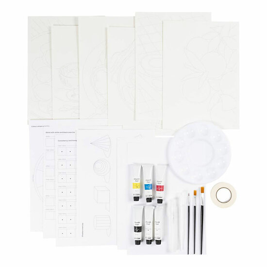Starter Hobbyset Gouache Schilderijen