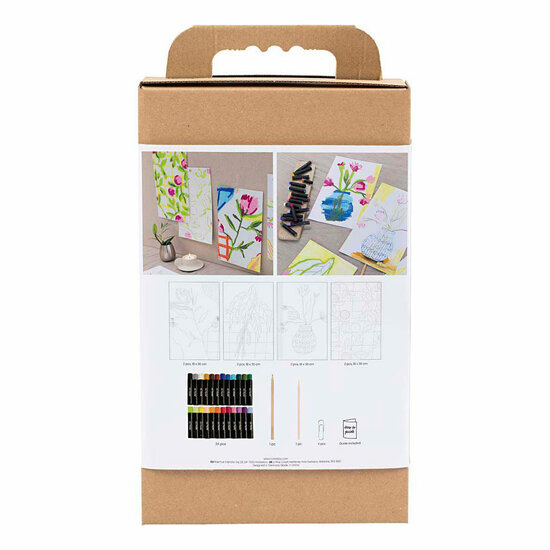 Hobbyset Oliepastel Bloemen Diverse Kleuren