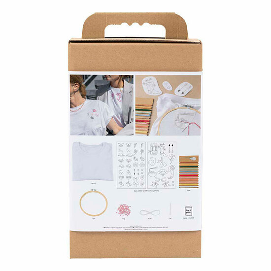 Hobbyset borduurwerk T-Shirt Wit