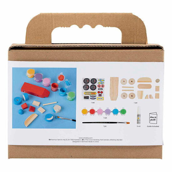 Mini Hobbyset Houten Raceauto Schilderen