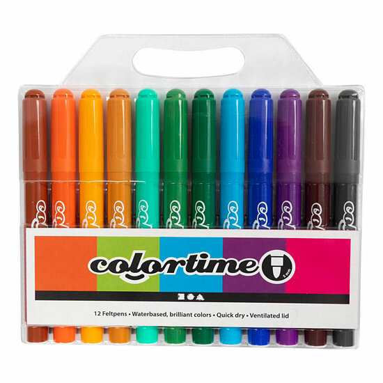 Colortime Stiften - Lijndikte 5mm - 12st..