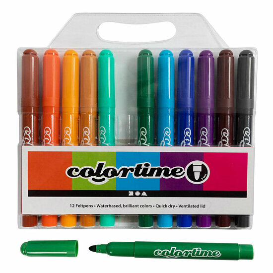 Colortime Stiften - Lijndikte 5mm - 12st..