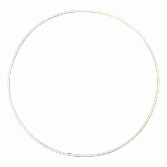 Metalen Draadring Wit - 20cm