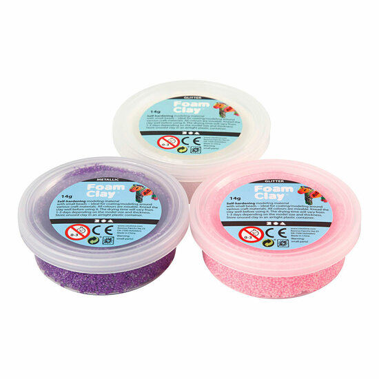 Foam Clay Glitter Metallic - 3x14gr.