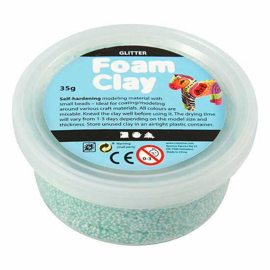 Foam Clay Glitter Lichtgroen - 35gr.