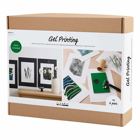Groepsset Gelprinten Kleurrijke Prints