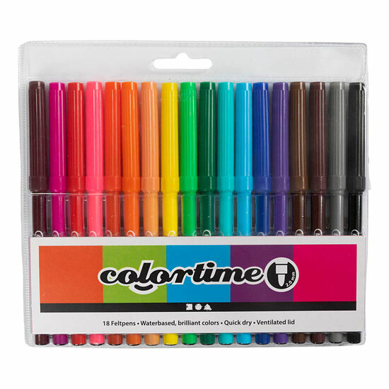 Colortime Stiften Lijndikte 2mm - 18st.