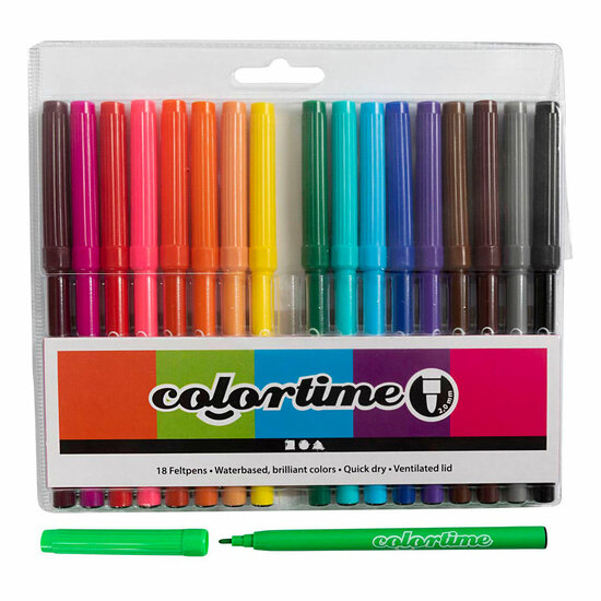 Colortime Stiften Lijndikte 2mm - 18st.