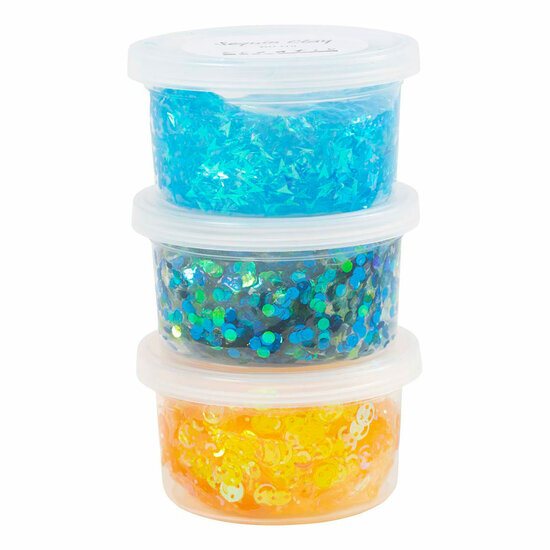 Sequin Clay Blauw/Groen - 6x60gr.