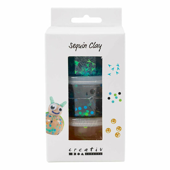 Sequin Clay Blauw/Groen - 6x60gr.