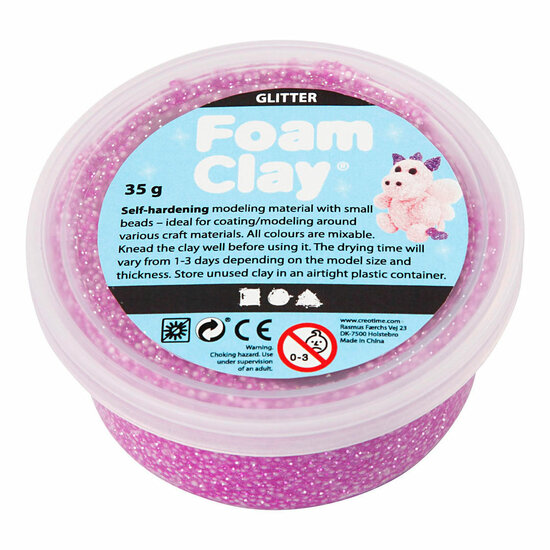 Foam Clay Glitter 35gr - Paars