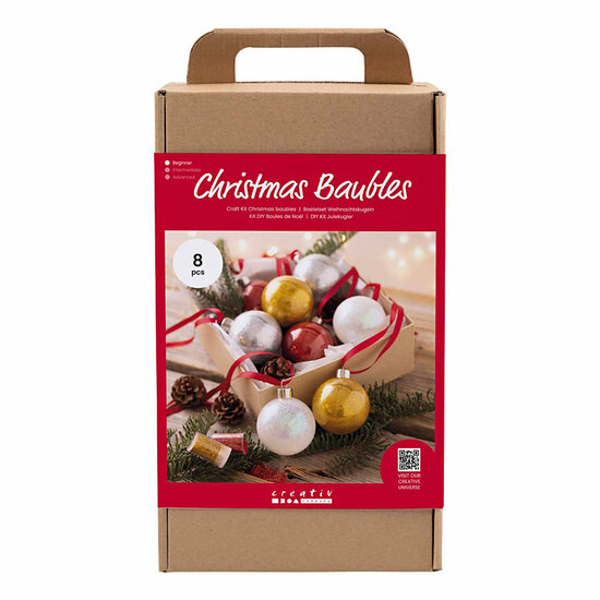 Hobbyset Kerstballen Glitter