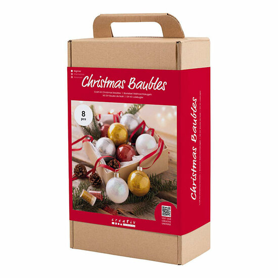 Hobbyset Kerstballen Glitter