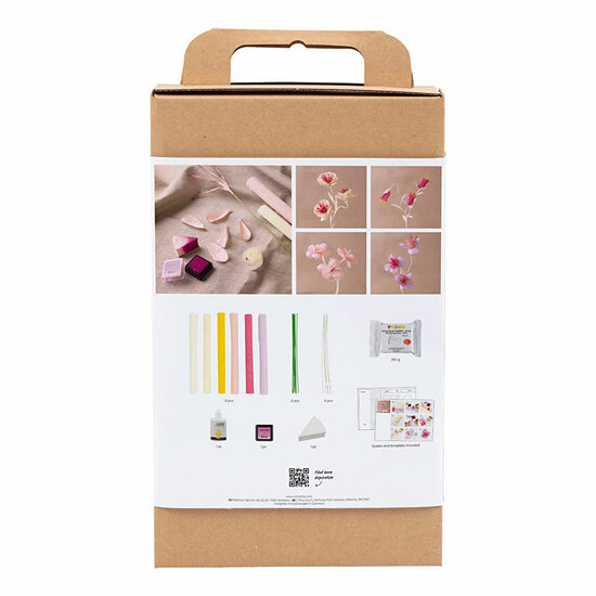 Hobbyset Crepepapier Bloem Pastelkleuren