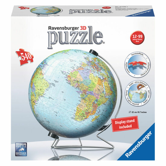 Ravensburger 3D Globe Aarde, 540st.