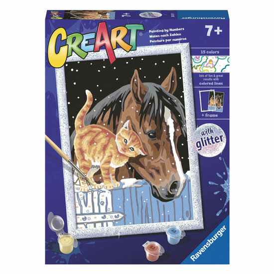 Ravensburger CreArt Schilderen op Nummer - Vrienden in de Stal