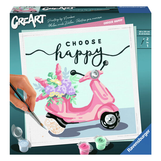 Ravensburger CreArt Schilderen op Nummer - Choose Happy