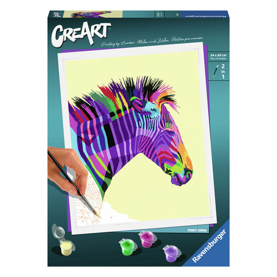 Ravensburger CreArt Schilderen op Nummer - Zebra