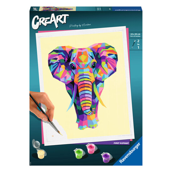 Ravensburger CreArt Schilderen op Nummer - Elephant