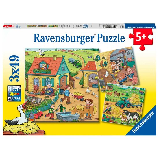 Ravensburger Op de Boerderij, 3x49st.