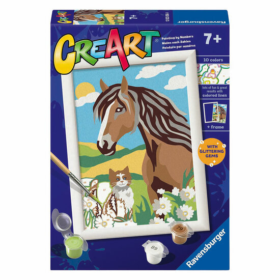Ravensburger CreArt Schilderen op Nummer - Paard en Poesje