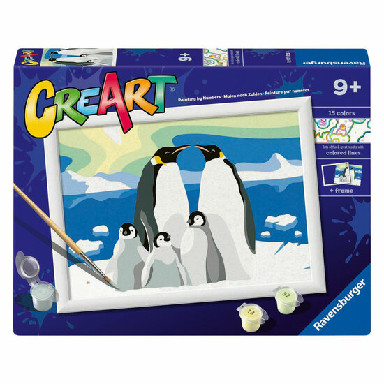 Ravensburger CreArt Schilderen op Nummer - Pinguin Familie