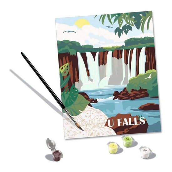 Ravensburger CreArt Schilderen op Nummer - Iguazu Watervallen