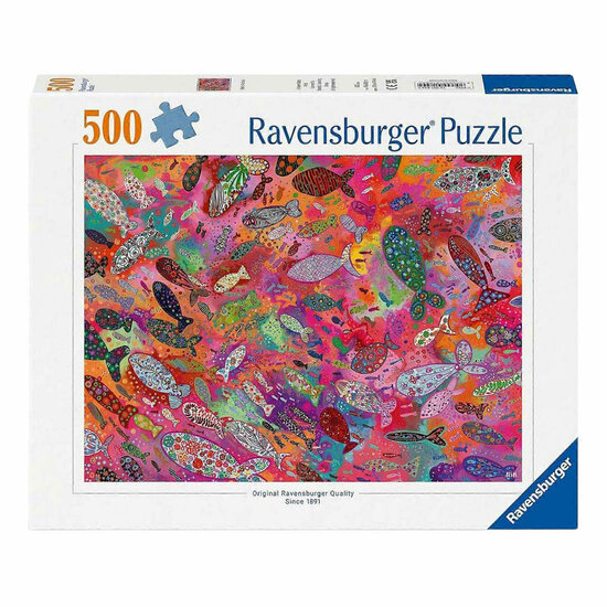 Ravensburger Legpuzzel Fish in Fuchsia - 500st.